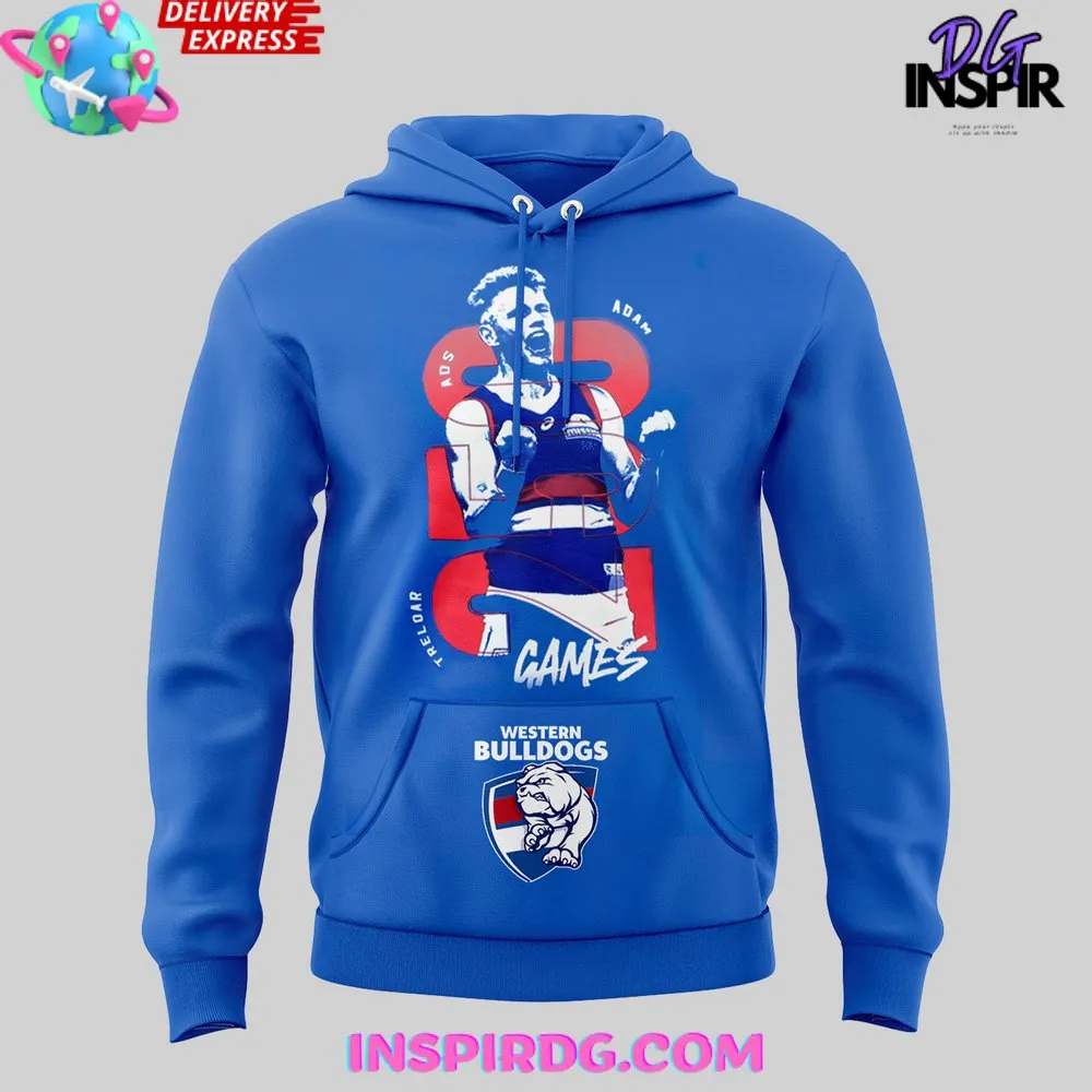 -AFL Western Bulldogs Adam Treloar 250 Games Hoodie