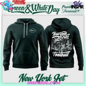 -New York Jets Football Green & White Day Hoodie