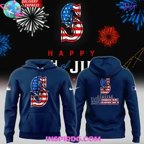 -Special Fourth of July Seattle Mariners Hoodie