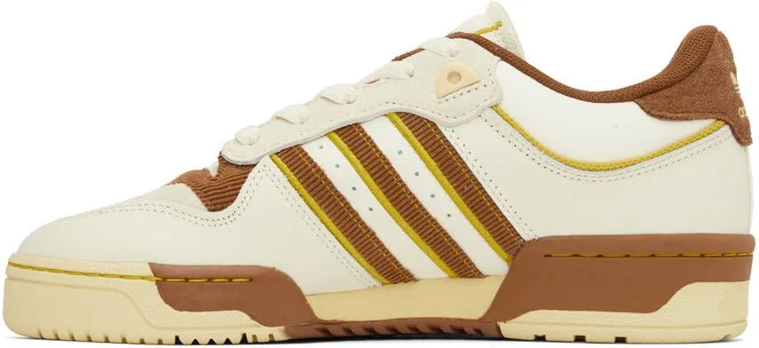 Adidas Originals Off-White & Brown Rivalry Low 86 Sneakers