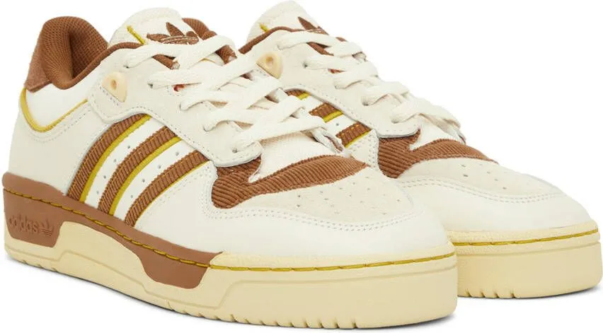 Adidas Originals Off-White & Brown Rivalry Low 86 Sneakers