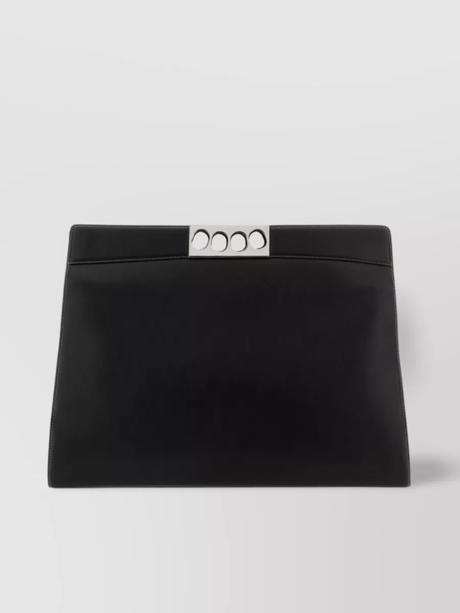 Alexander McQueen   Pebble leather grip bag with detachable strap