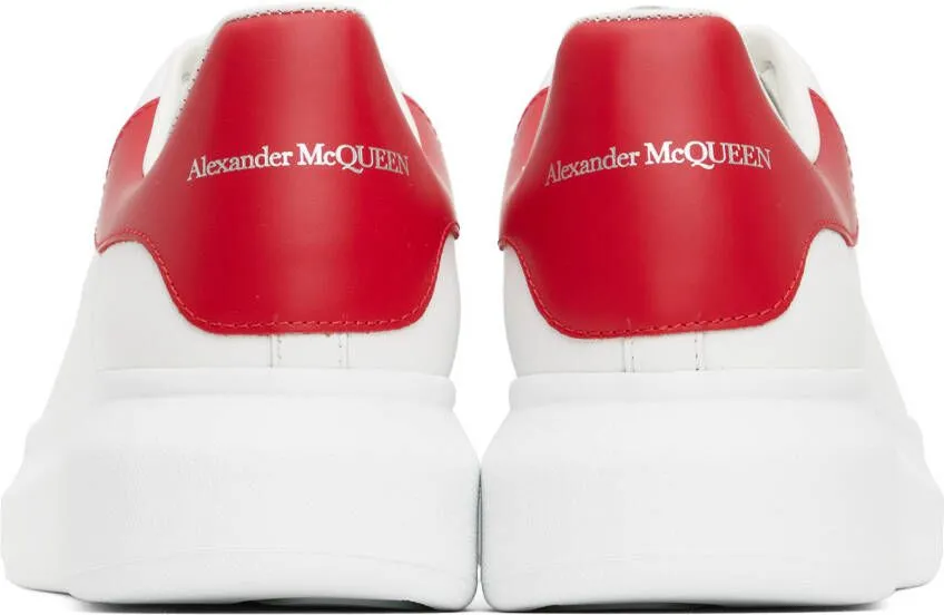 Alexander McQueen White & Red Oversized Sneakers