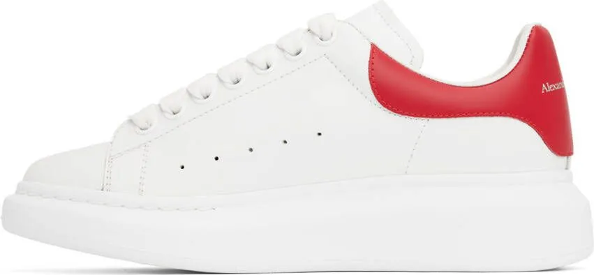 Alexander McQueen White & Red Oversized Sneakers