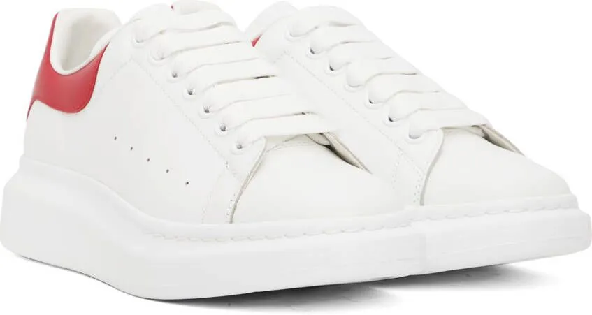 Alexander McQueen White & Red Oversized Sneakers