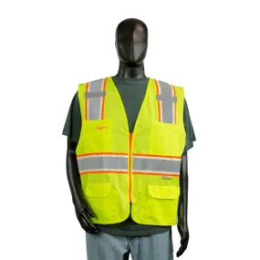 Alpha Workwear Class 2 Hi Vis Glow in the Dark Surveyor Vest A202