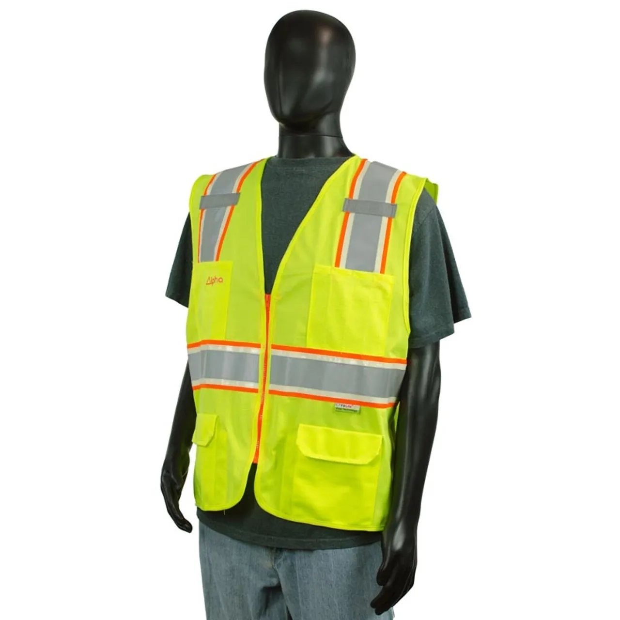 Alpha Workwear Class 2 Hi Vis Glow in the Dark Surveyor Vest A202