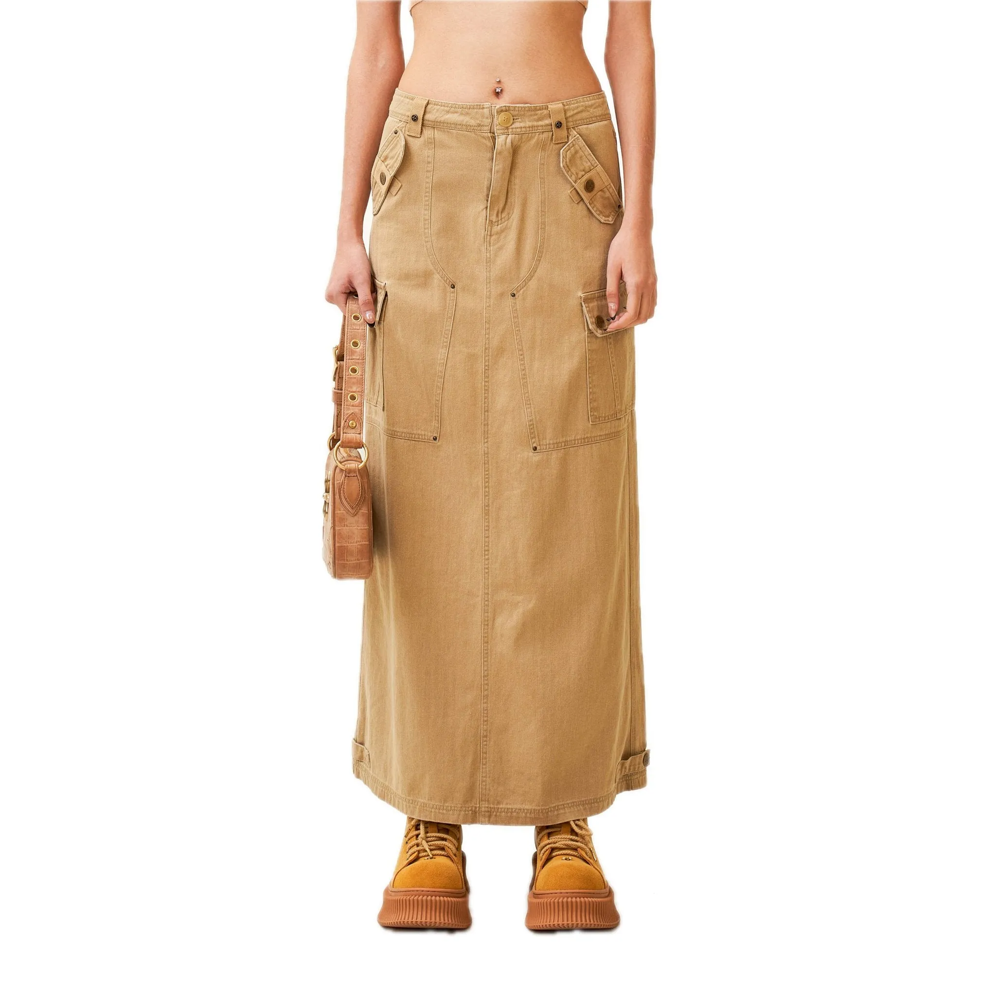 Ancient Myth Tarpan Workwear Long Skirt Wheat-