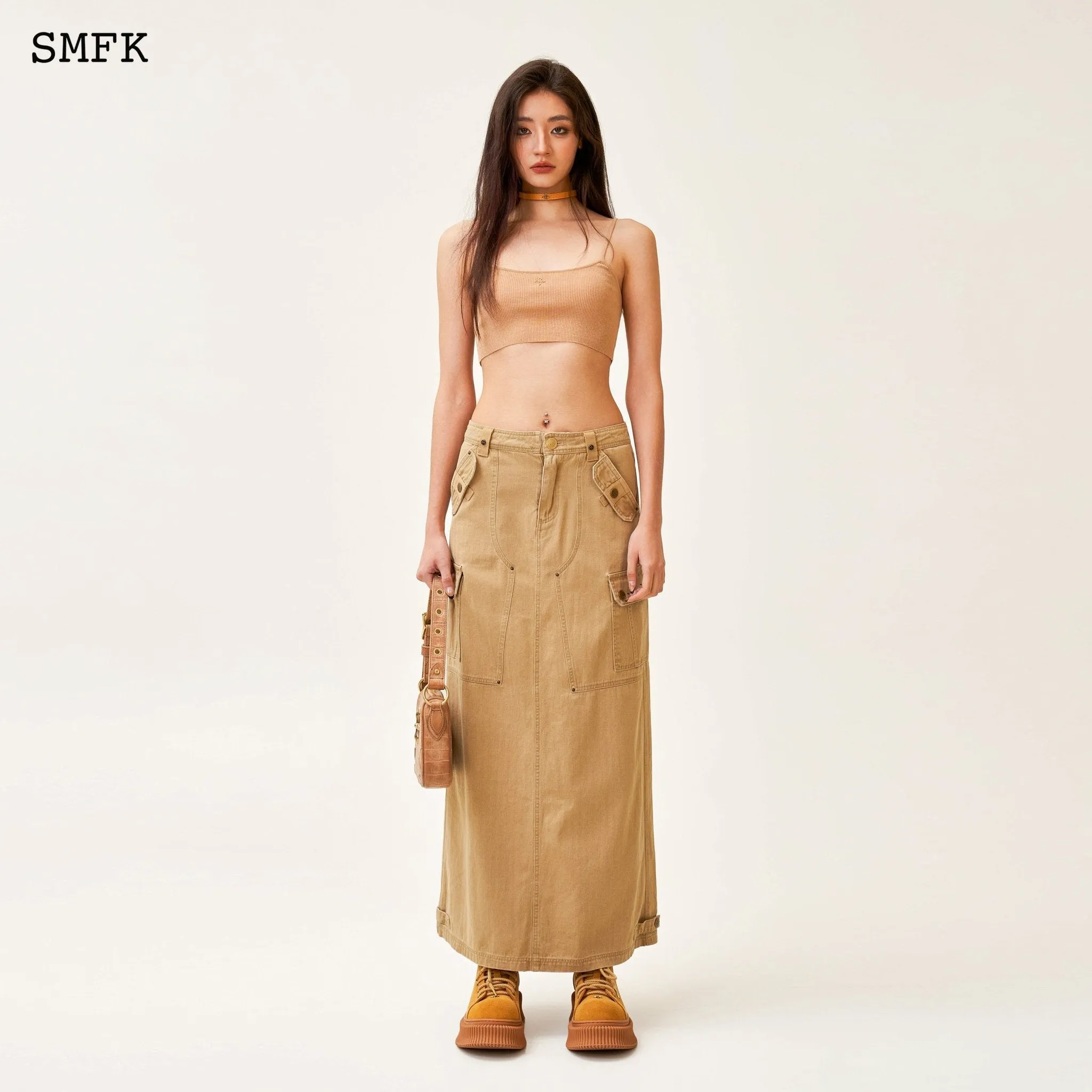 Ancient Myth Tarpan Workwear Long Skirt Wheat-