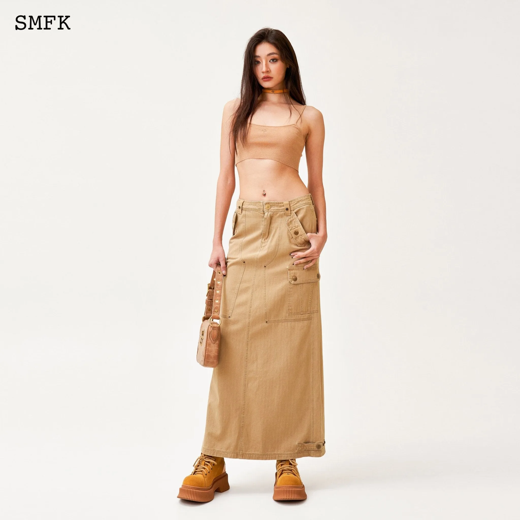 Ancient Myth Tarpan Workwear Long Skirt Wheat-