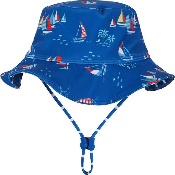 Andy & Evan Infant Swim Romper and Hat , Sailboat Print