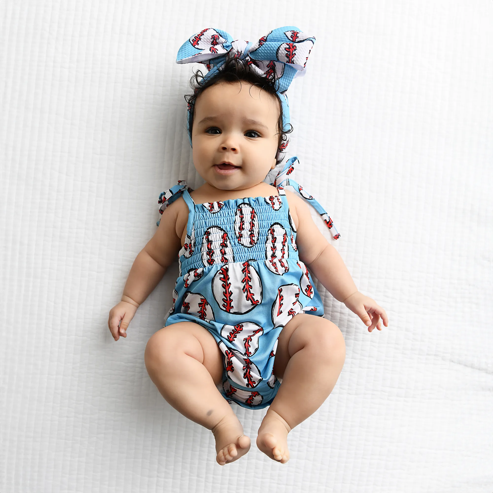 Bambino SMOCKED BUBBLE ROMPER