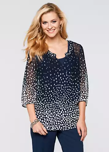 bonprix Dotty Chiffon Tunic | Grattan