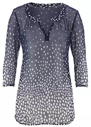 bonprix Dotty Chiffon Tunic | Grattan