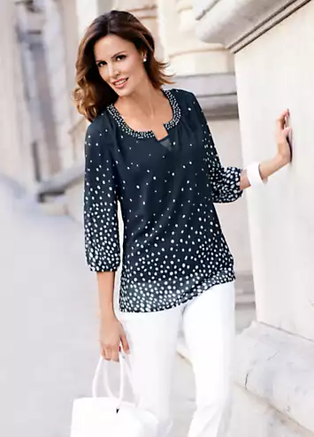 bonprix Dotty Chiffon Tunic | Grattan