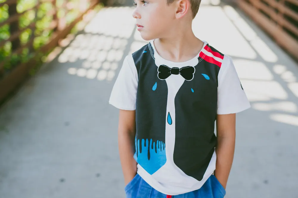 Bow Tie Drip Vest T-Shirt by: Mini Shatsu