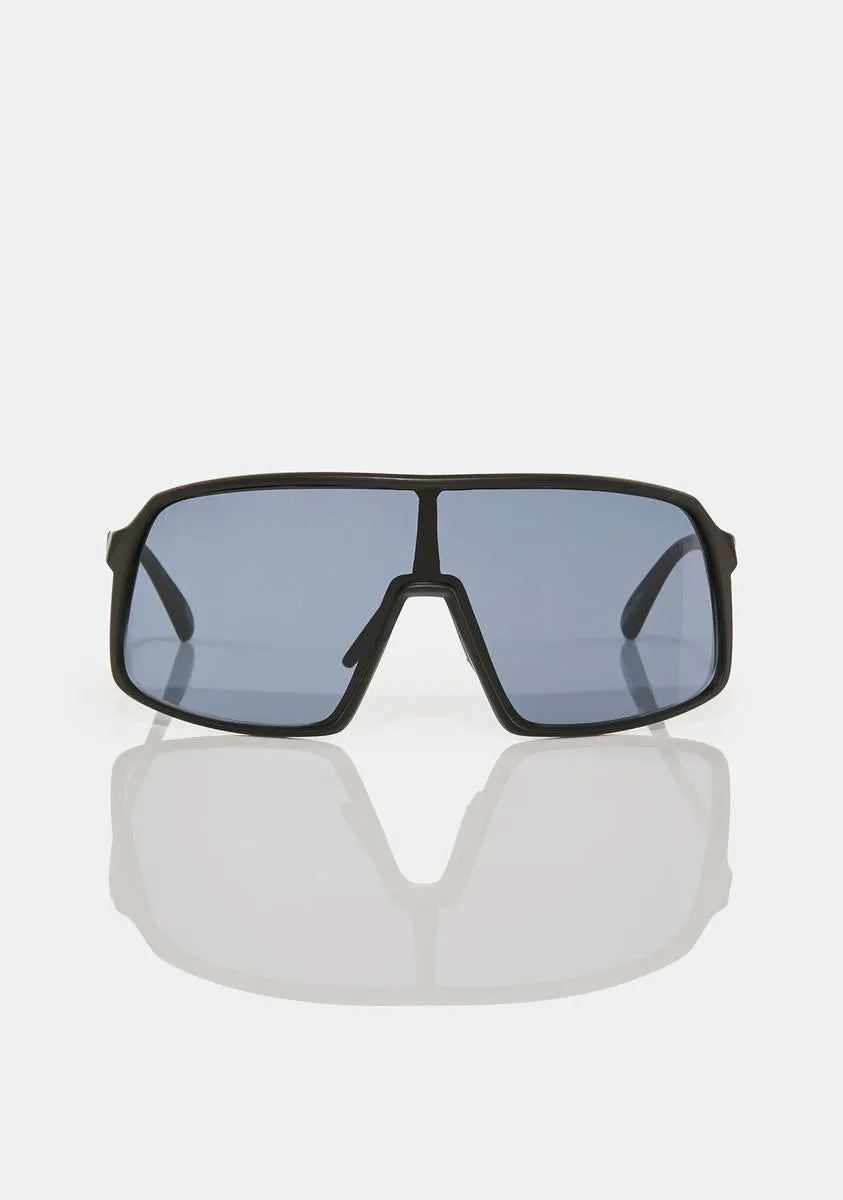 Compression Mirrored Shield Sunglasses-