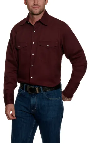 Cowboy Workwear WorkFlex Men's Burgundy Long Sleeve Work Shirt