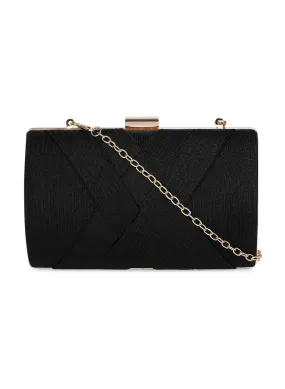 Criss Cross Design Clutch Bag