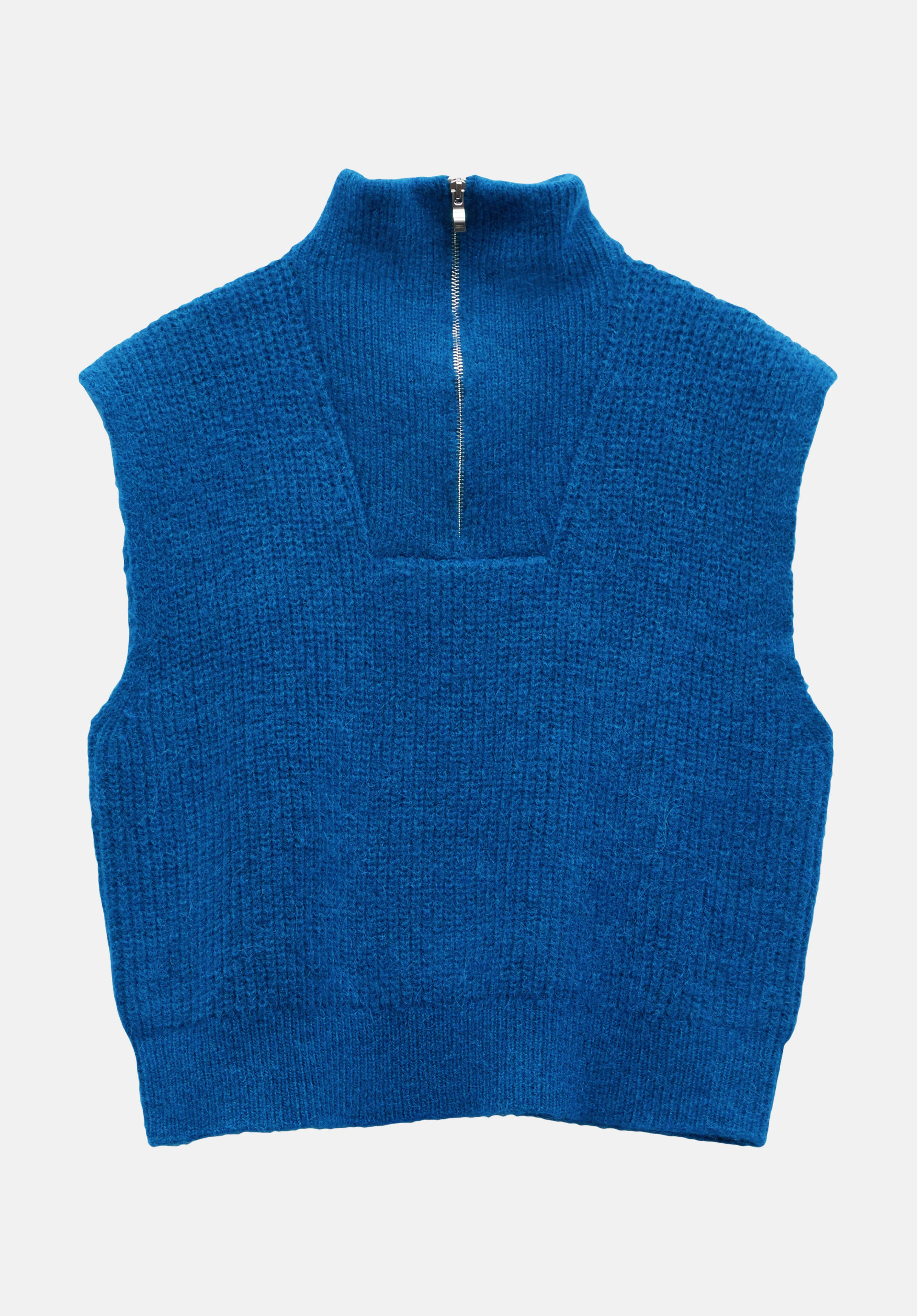 Dalia Half Zip Wool Blend Vest