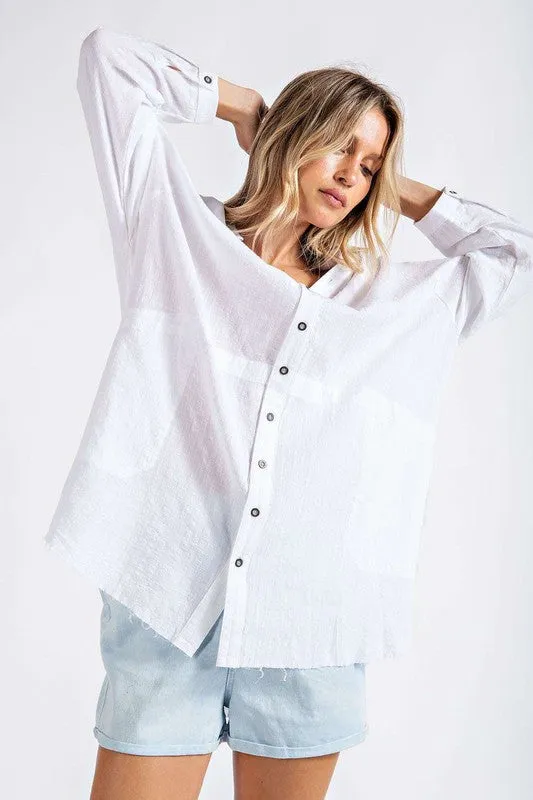 Daydreamer Button Down Tunic Top