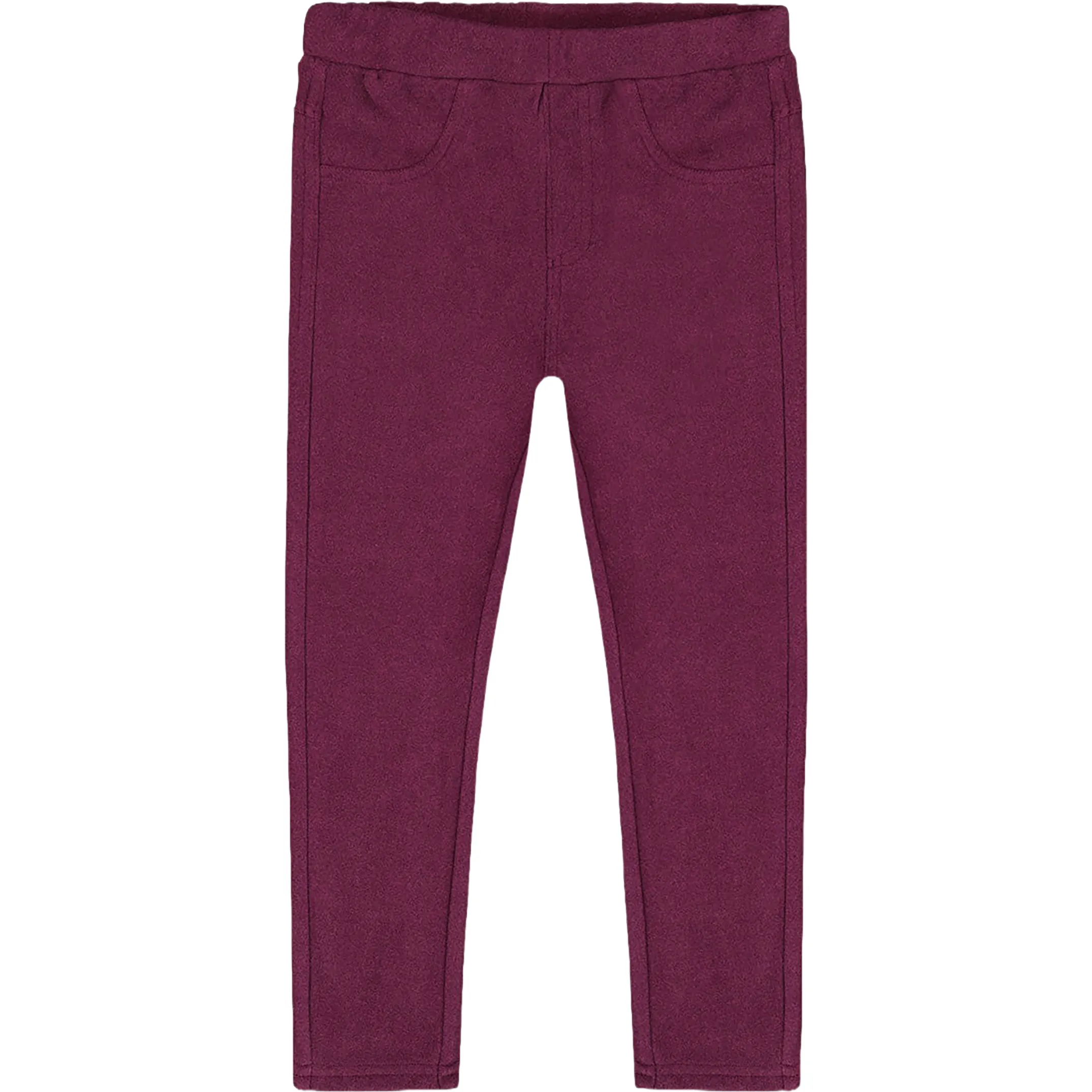 Deux par Deux Soft Brushed Fleece Tregging, Burgundy