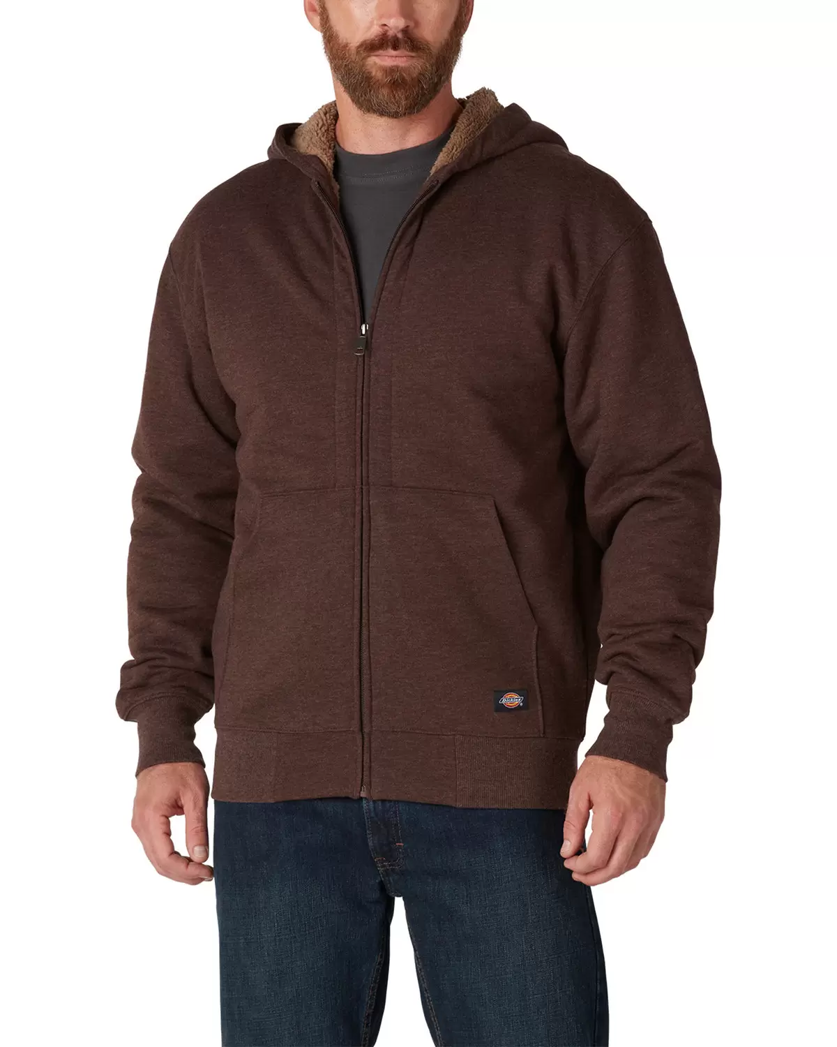 Dickies Workwear TW457 Men's Sherpa-Lined Full-Zip Hooded Sweatshirt SKU: TW457