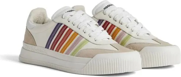 DSQUARED2 Boxer striped sneakers White