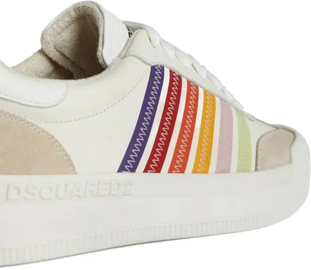 DSQUARED2 Boxer striped sneakers White