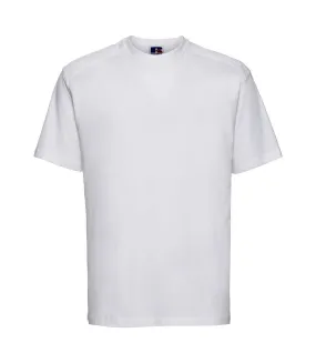 Europe mens workwear short sleeve cotton t-shirt white Russell