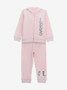 Guess Girls Logo Tracksuit in Pink