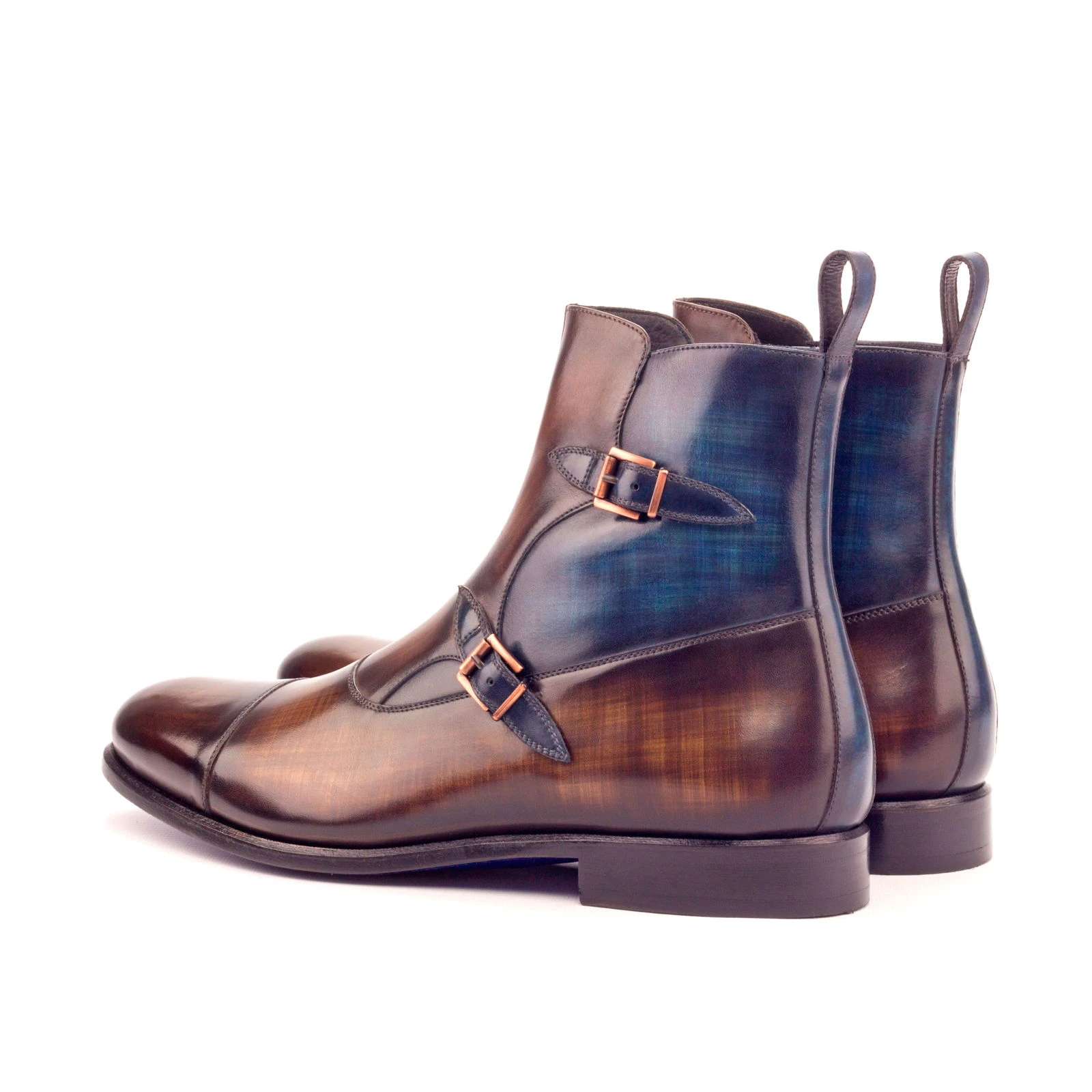 --Hand Made Patina Octavian Buckle Boot-