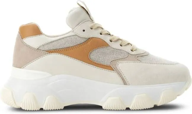 Hogan Hyperactive panelled suede sneakers Neutrals