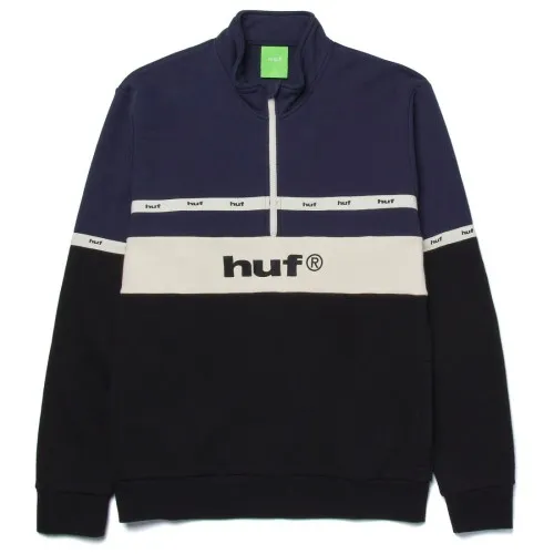 HUF Taped 1/4 Zip Fleece Black