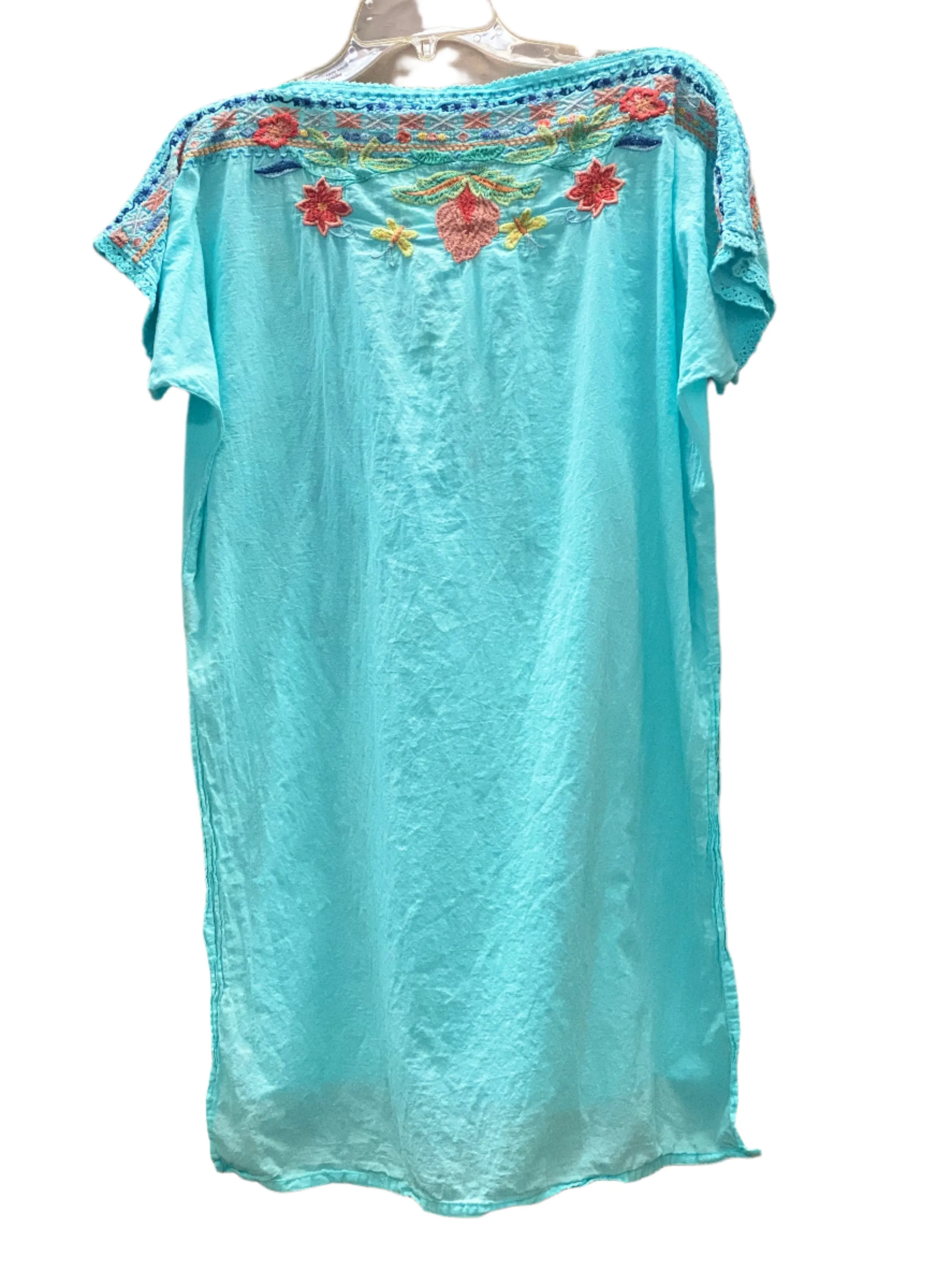 Johnny Was Dahlia Short Sleeve Embroidered Tunic