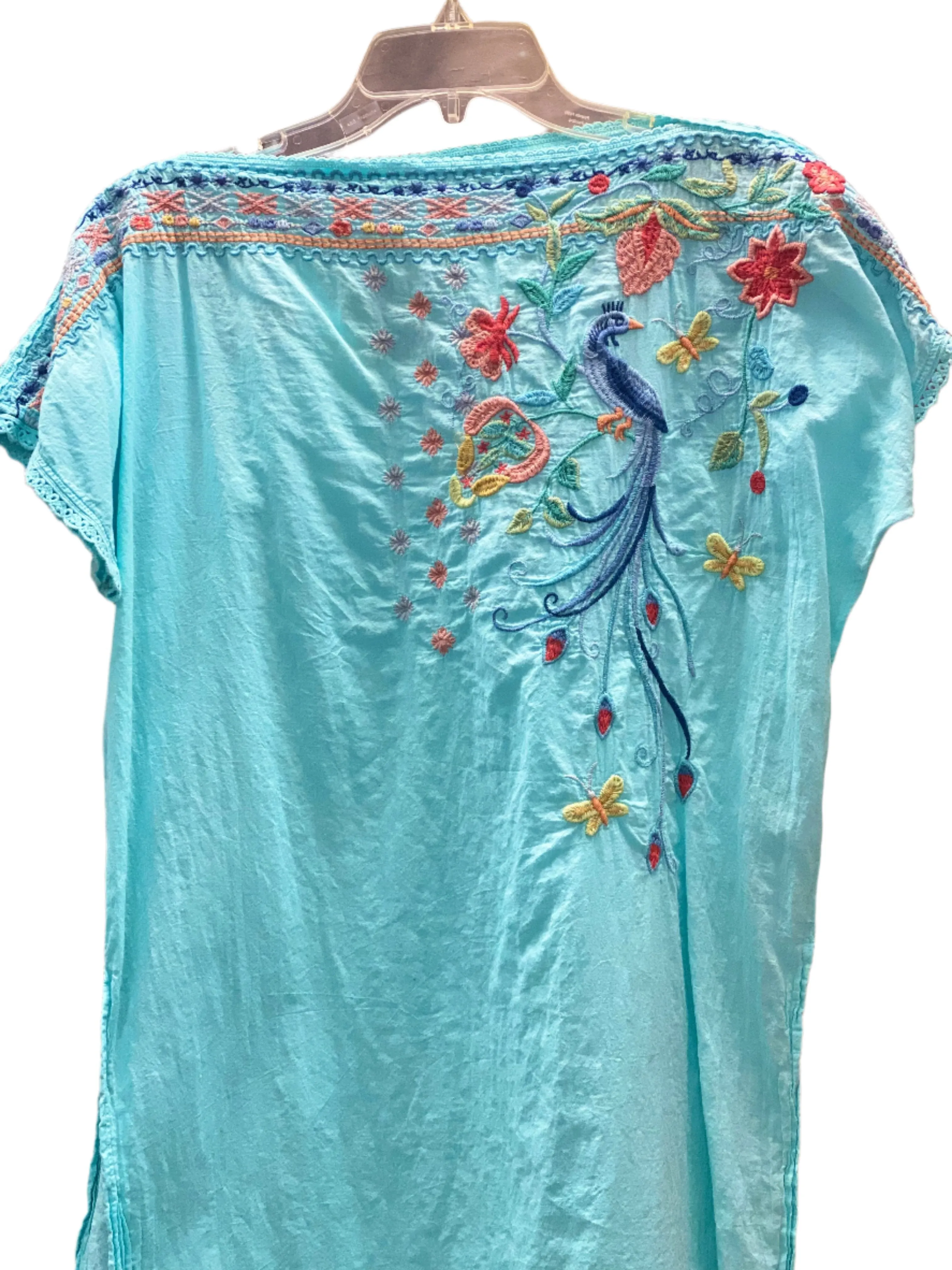 Johnny Was Dahlia Short Sleeve Embroidered Tunic