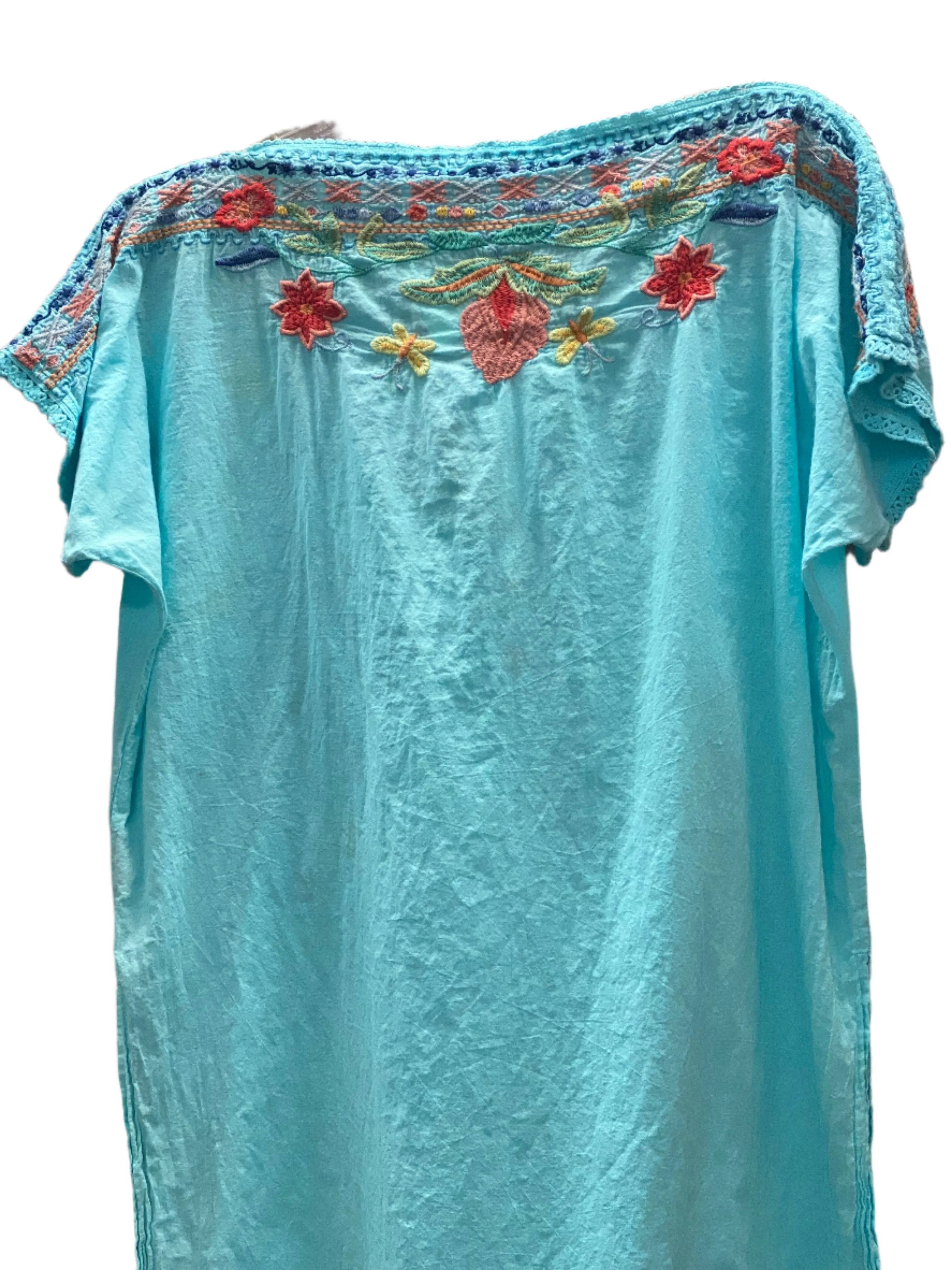 Johnny Was Dahlia Short Sleeve Embroidered Tunic