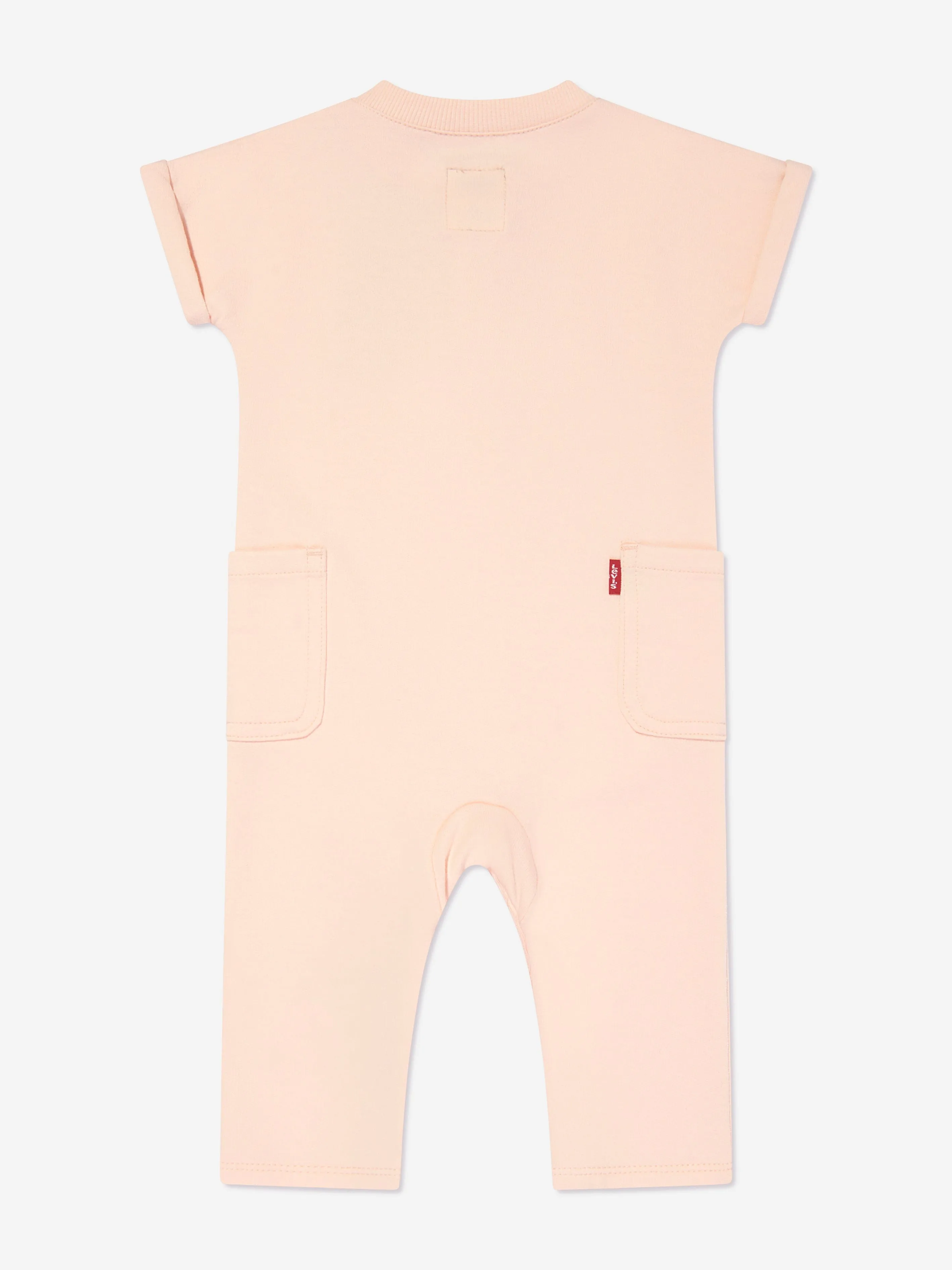 Levi's Wear Baby Boys Henley Romper in Orange