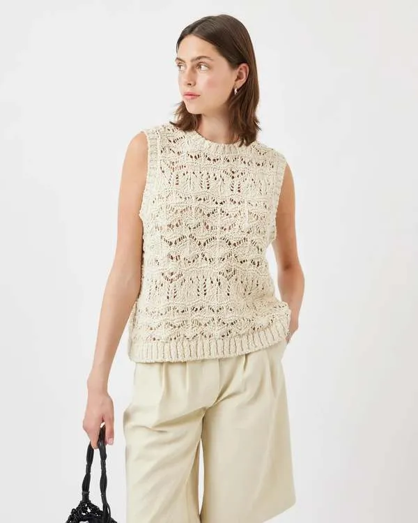 lianes crochet vest - Brown Rice