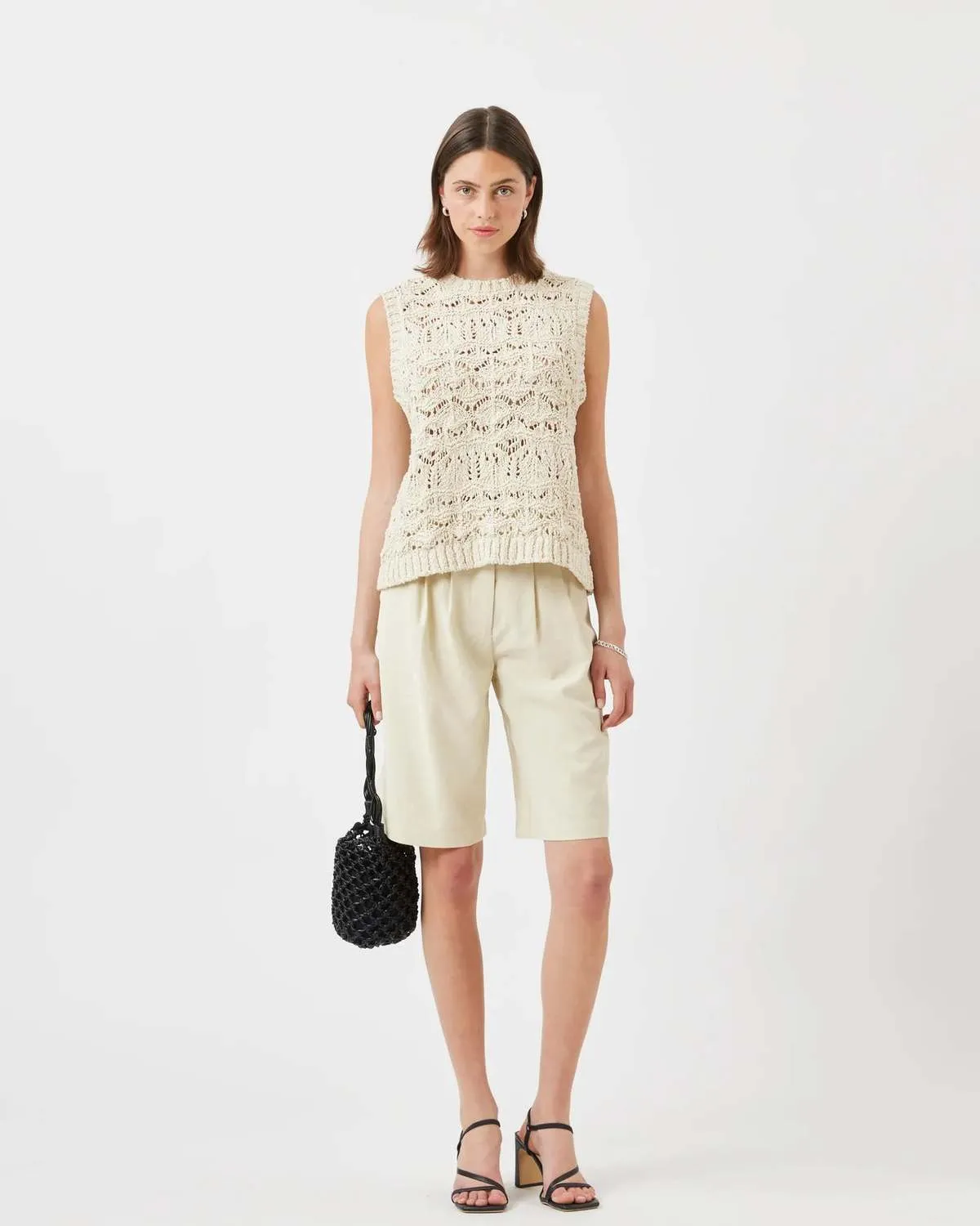 lianes crochet vest - Brown Rice