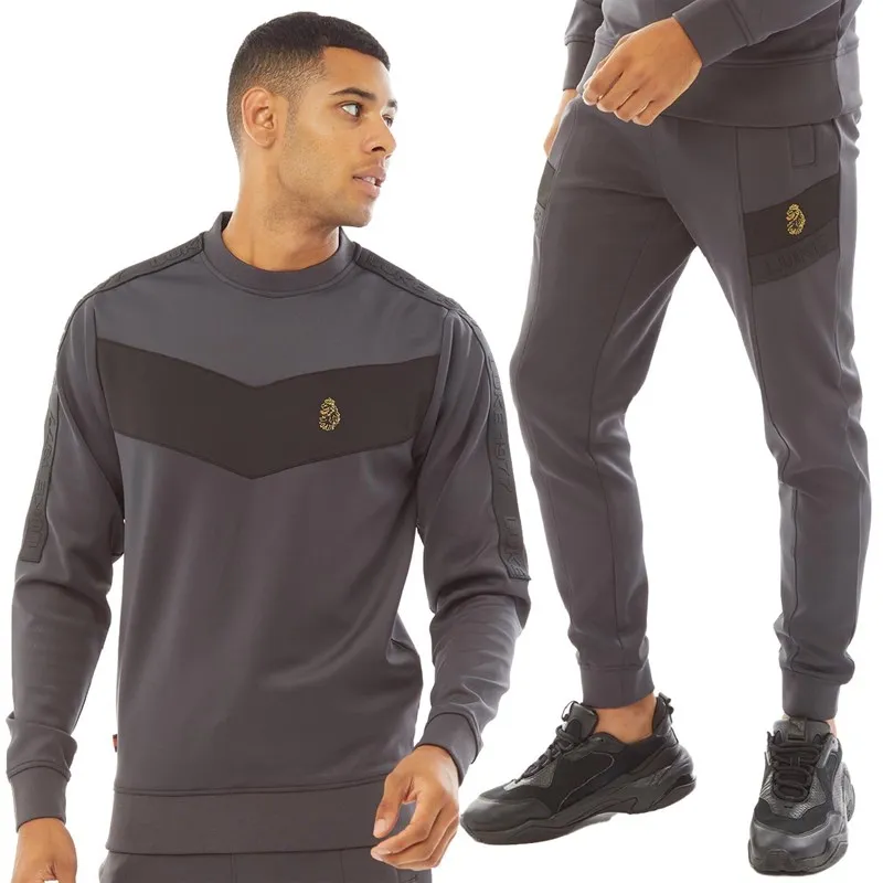 LUKE 1977 Mens Casa Tracksuit Charcoal