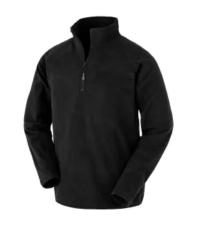 Mens fleece top black Result Genuine Recycled