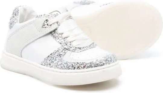 Monnalisa embellished panelled sneakers White