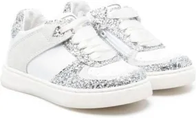 Monnalisa embellished panelled sneakers White