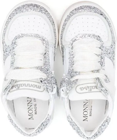 Monnalisa embellished panelled sneakers White