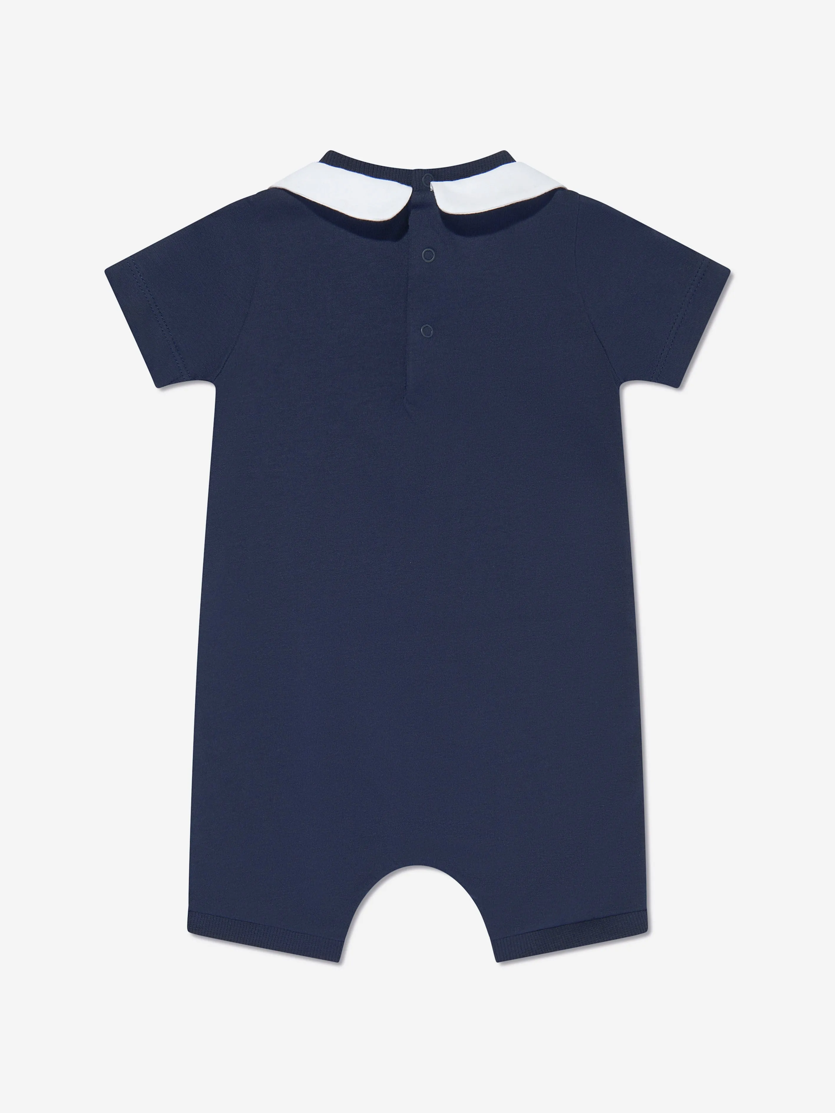 Moschino Baby Boys Teddy Logo Romper in Navy