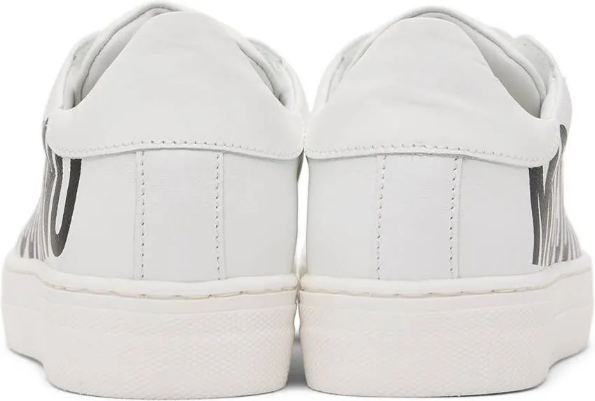 Moschino Kids White Leather Sneakers