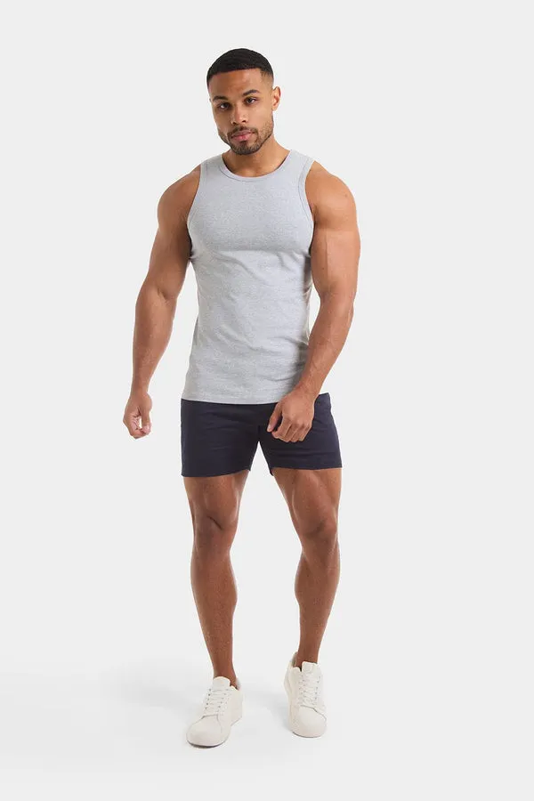 Muscle Fit Vest in Grey Marl