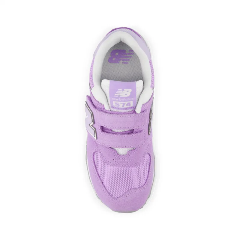 New Balance Youth Girls 574 Running Shoe - PV574ESL (Wide)