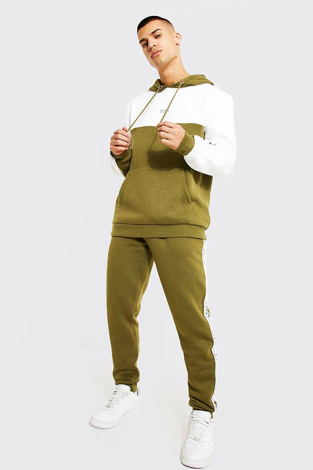 Original Man Colour Block Hooded Tracksuit